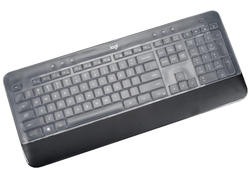 LEZE Keyboard Cover for Logitech MK545 & MK540 Wireless Keyboard, Logitech MK540 Keyboard Skin Protector - Clear - Image 1
